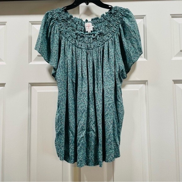 The nines by HATCH Mini Ditsy Green Floral Maternity Top XL - Picture 1 of 11